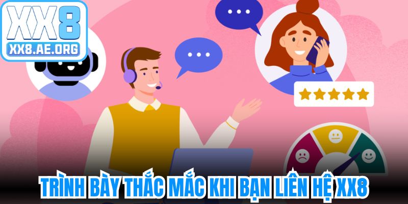 Trình bày thắc mắc khi bạn liên hệ XX8